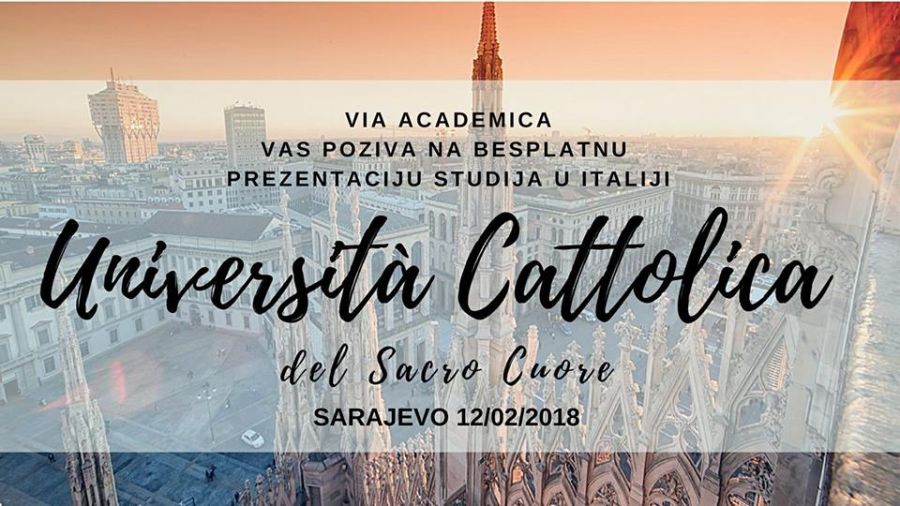 Sarajevo: Prezentacija Univerziteta Cattolica del Sacro Cuore iz Milana