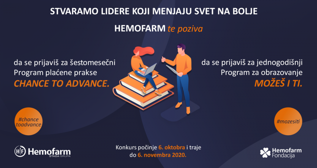 Novi konkurs Hemofarma za studente i diplomce: “Stvaramo lidere koji menjaju svet”